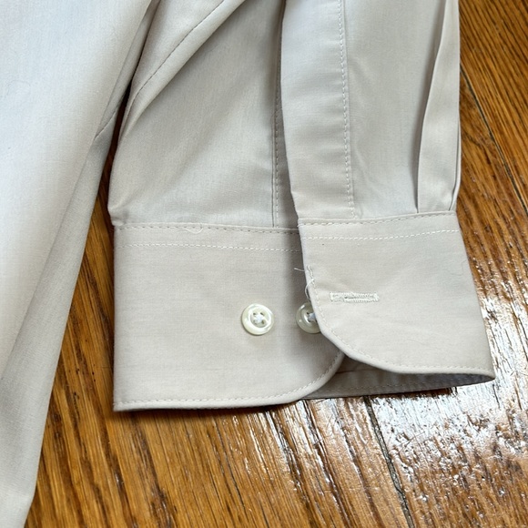 Van Heusen brand light tan dress shirt. Long sleeve. Size large (16 1/2 - 32/33) - Picture 6 of 7